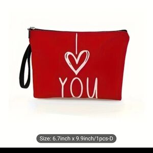 Red 'I Love You' Clutch Bag